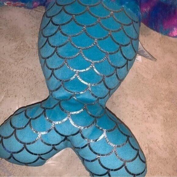 Build A Bear Blue Tie Tye Mermaid 16” Bear Doll With Music Insert - Picture 5 of 8